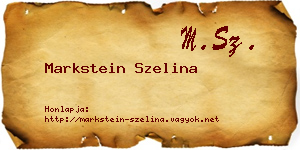 Markstein Szelina névjegykártya